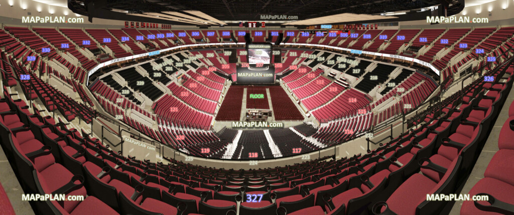 Moda Center Rose Garden Arena Seat Row Numbers Detailed Seating 