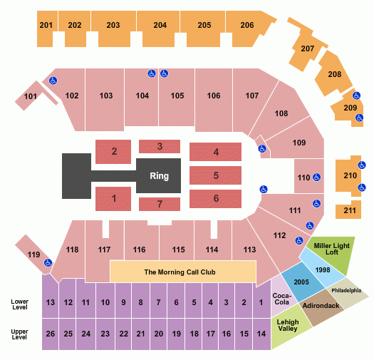 PPL Center Seating Chart And Maps Allentown